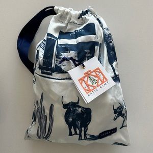 KATIE KIME “Marfa” Toile Print Drawstring Pouch